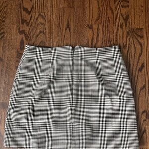 Black & White Gingham Mini Skirt - Women's Tailored Style